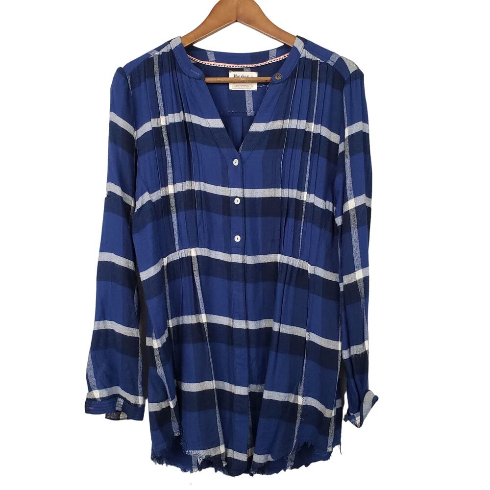 Holding Horses Plaid Button Up V Neck - 4